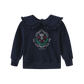 PHIL AND PHOEBE NAVY LOGO GIRL SWEATERSHIRT SET