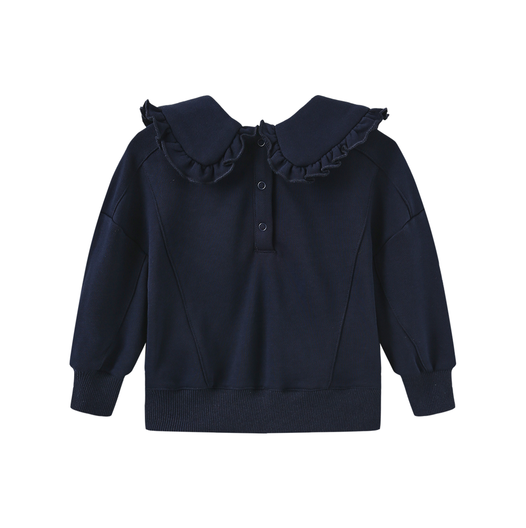 PHIL AND PHOEBE NAVY LOGO GIRL SWEATERSHIRT SET