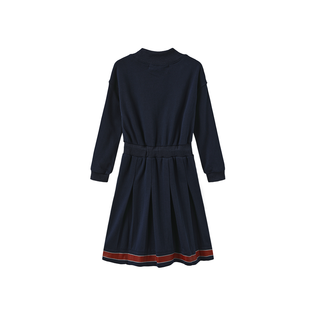 PHIL AND PHOEBE NAVY LOGO SWEATSHIRT DRESS