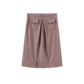 MALLORY AND MERLOT DUSTY PINK WOOL STITCH POCKET SKIRT