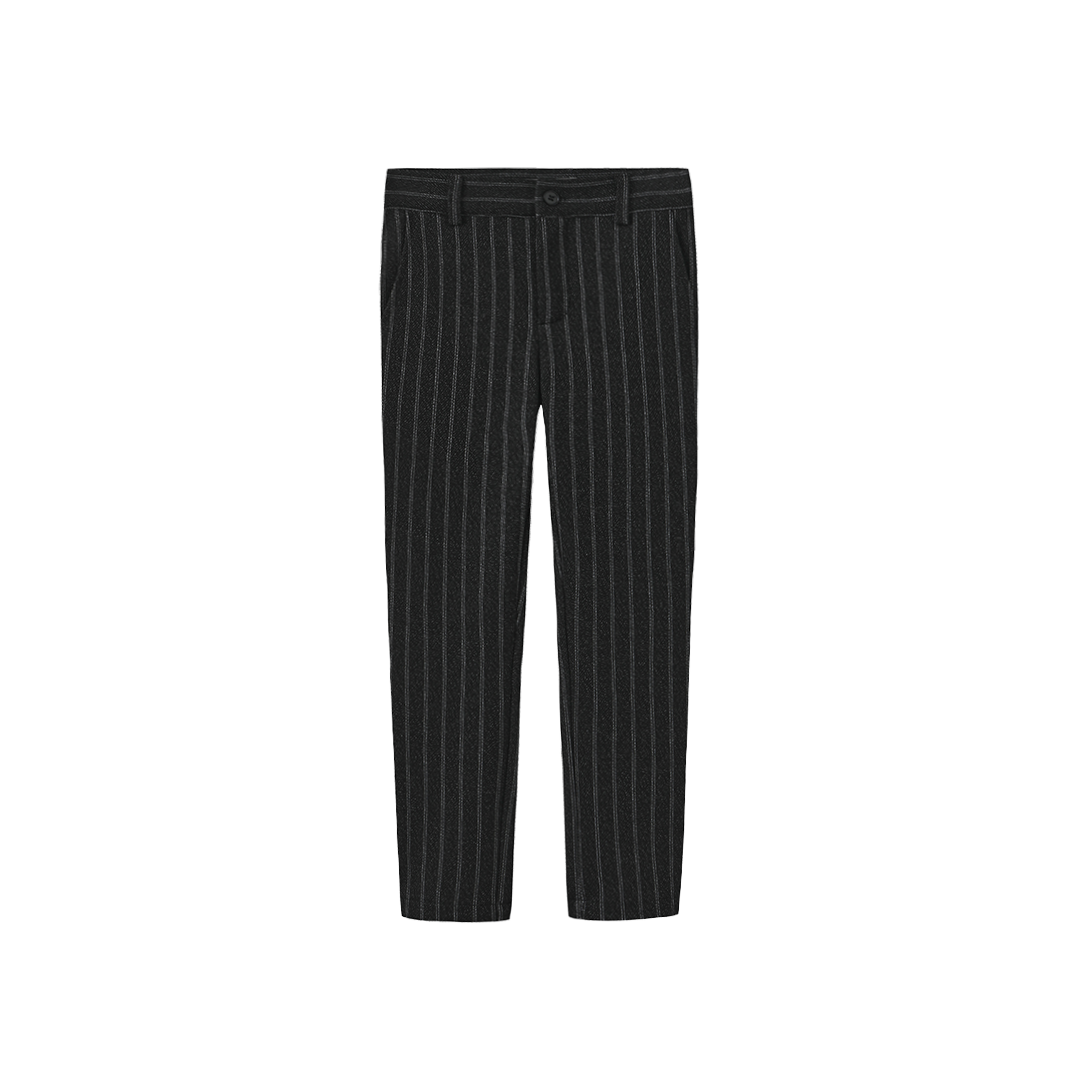 HARPER JAMES BLACK PINSTRIPE TEXTURE PANTS