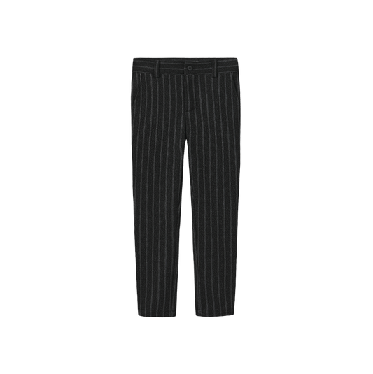 HARPER JAMES BLACK PINSTRIPE TEXTURE PANTS