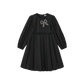 LILOU BLACK GEM STONE TAFFETA DRESS