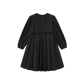 LILOU BLACK GEM STONE TAFFETA DRESS