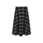 TUSTELLO GREEN WOOL PLAID MIDI SKIRT