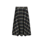 TUSTELLO GREEN WOOL PLAID MIDI SKIRT