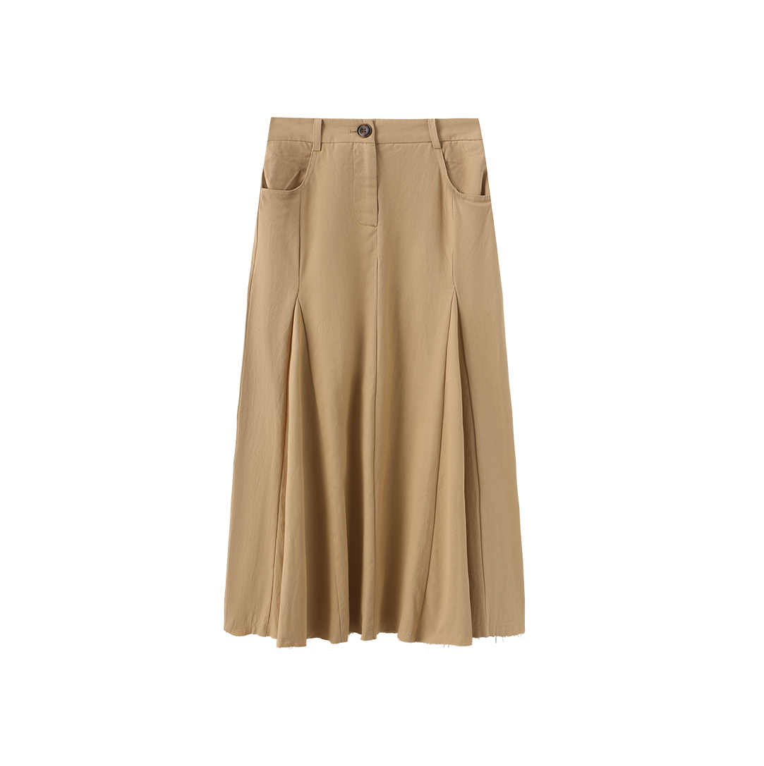 N+A NATURAL CANVAS A LINE SKIRT