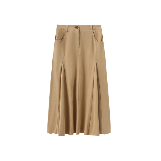 N+A NATURAL CANVAS A LINE SKIRT