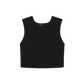 TUSTELLO BLACK KNIT RIBBED TRIM VEST