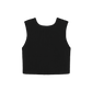 TUSTELLO BLACK KNIT RIBBED TRIM VEST