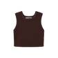TUSTELLO WINE KNIT RIBBED TRIM VEST