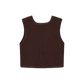 TUSTELLO WINE KNIT RIBBED TRIM VEST