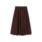 TUSTELLO WINE RIBBED TRIM MIDI SKIRT
