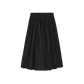 TUSTELLO BLACK RIBBED TRIM MIDI SKIRT