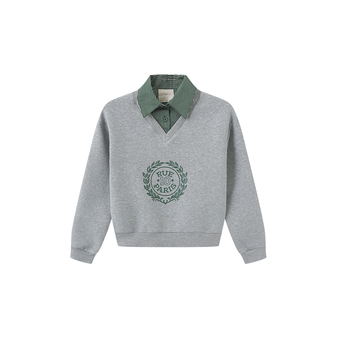 N+A GREY COLLAR SWEATSHIRT