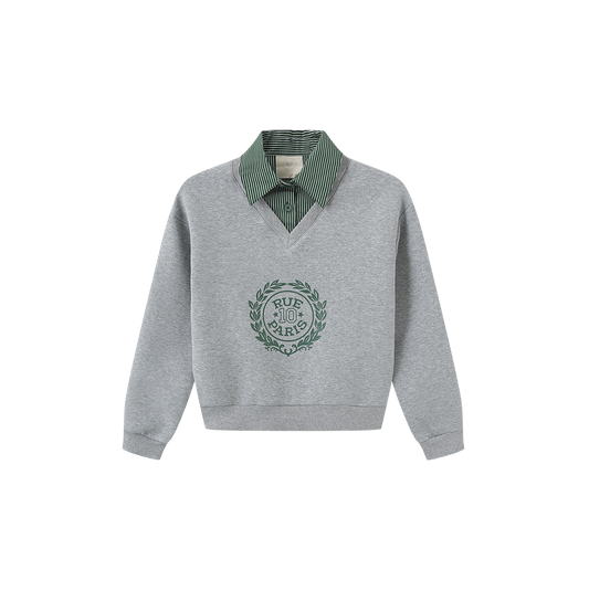 N+A GREY COLLAR SWEATSHIRT