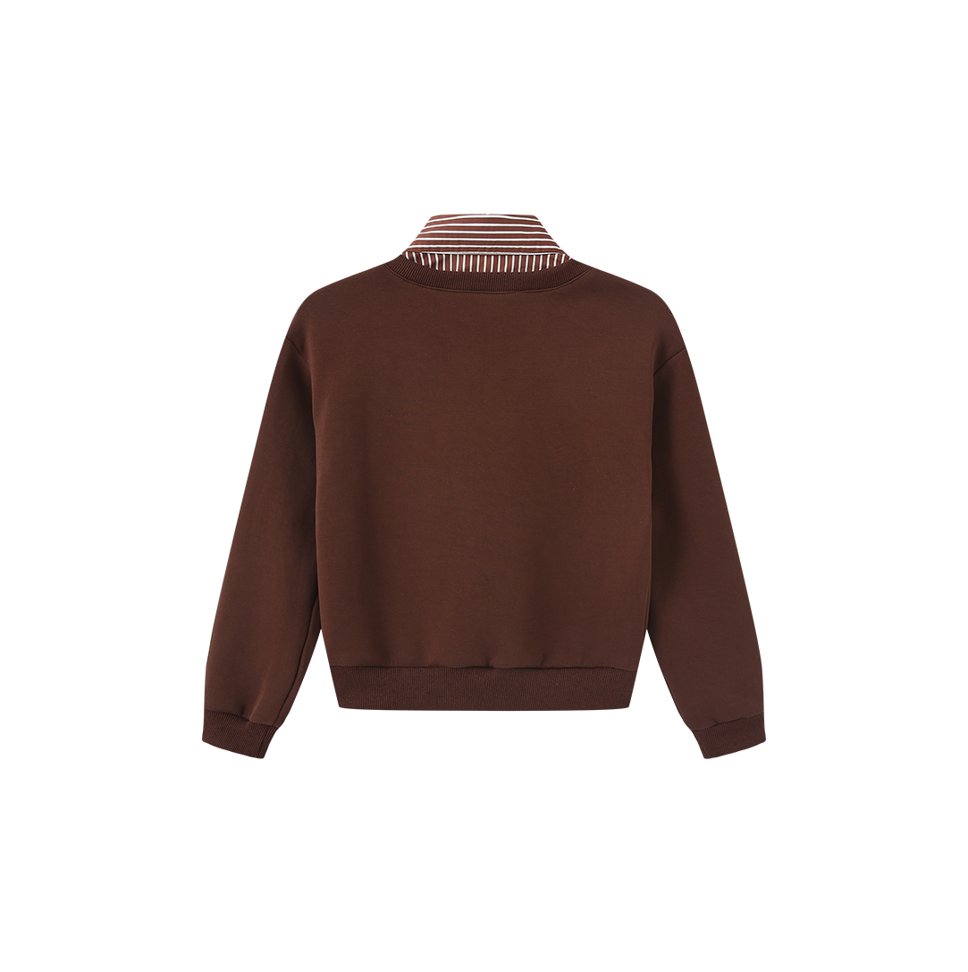 N+A BROWN COLLAR SWEATSHIRT