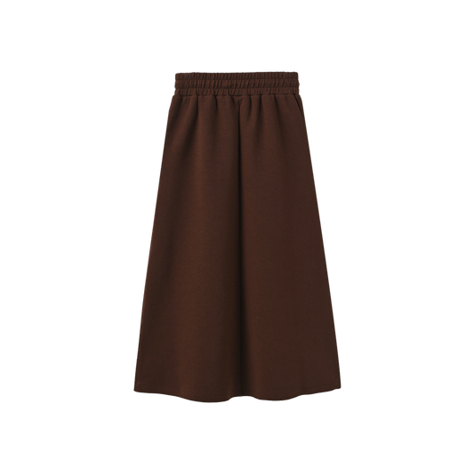 N+A BROWN SWEATSHIRT MIDI SKIRT