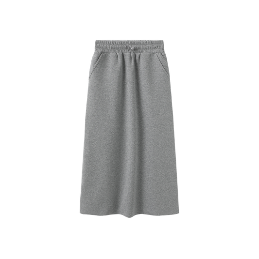 N+A LIGHT GREY SWEATSHIRT MIDI SKIRT