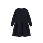 PHIL AND PHOEBE NAVY KNIT BEAR PATCH DRESS