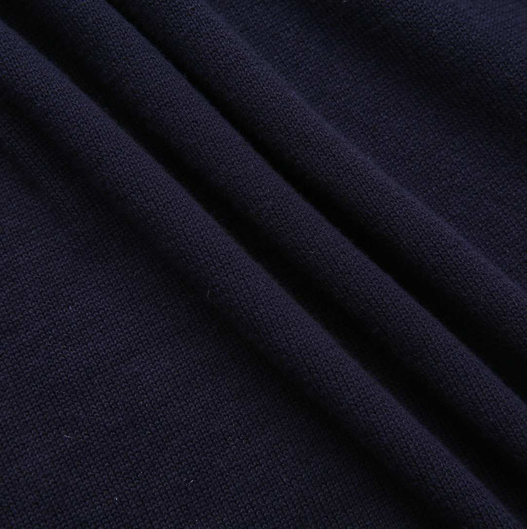 PHIL AND PHOEBE NAVY KNIT BEAR PATCH DRESS