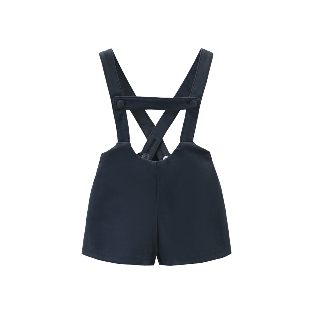 ONE CHILD DUSTY BLUE VELVET OVERALLS