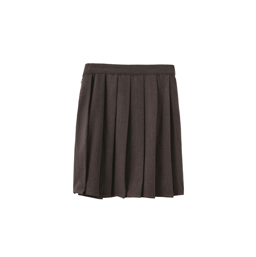 ONE CHILD BROWN WOOL SKIRT