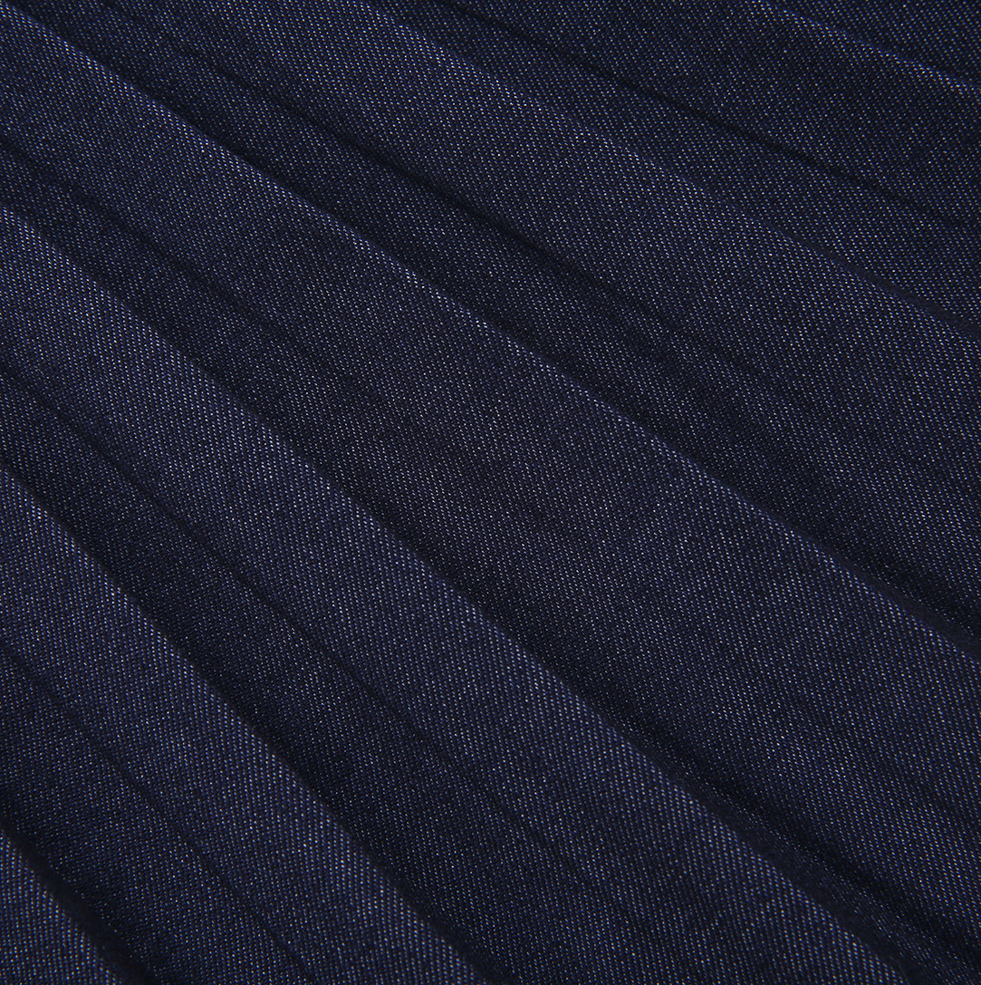 HELLO YELLOW BLUE DENIM WAISTED PLEAT SKIRT