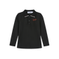 DUKE AND PORT BLACK STRIPE TRIM LOGO POLO