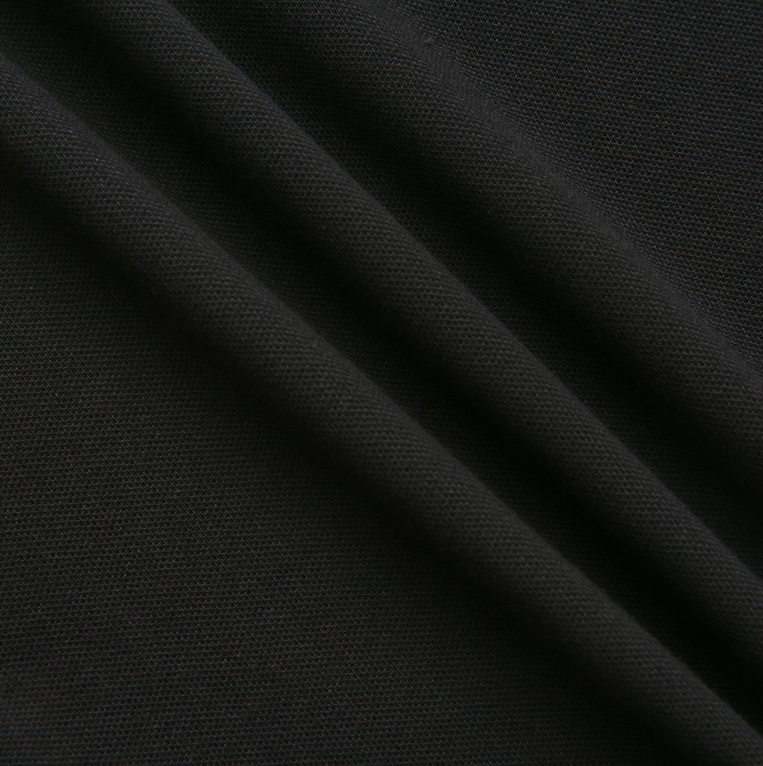 DUKE AND PORT BLACK STRIPE TRIM LOGO POLO