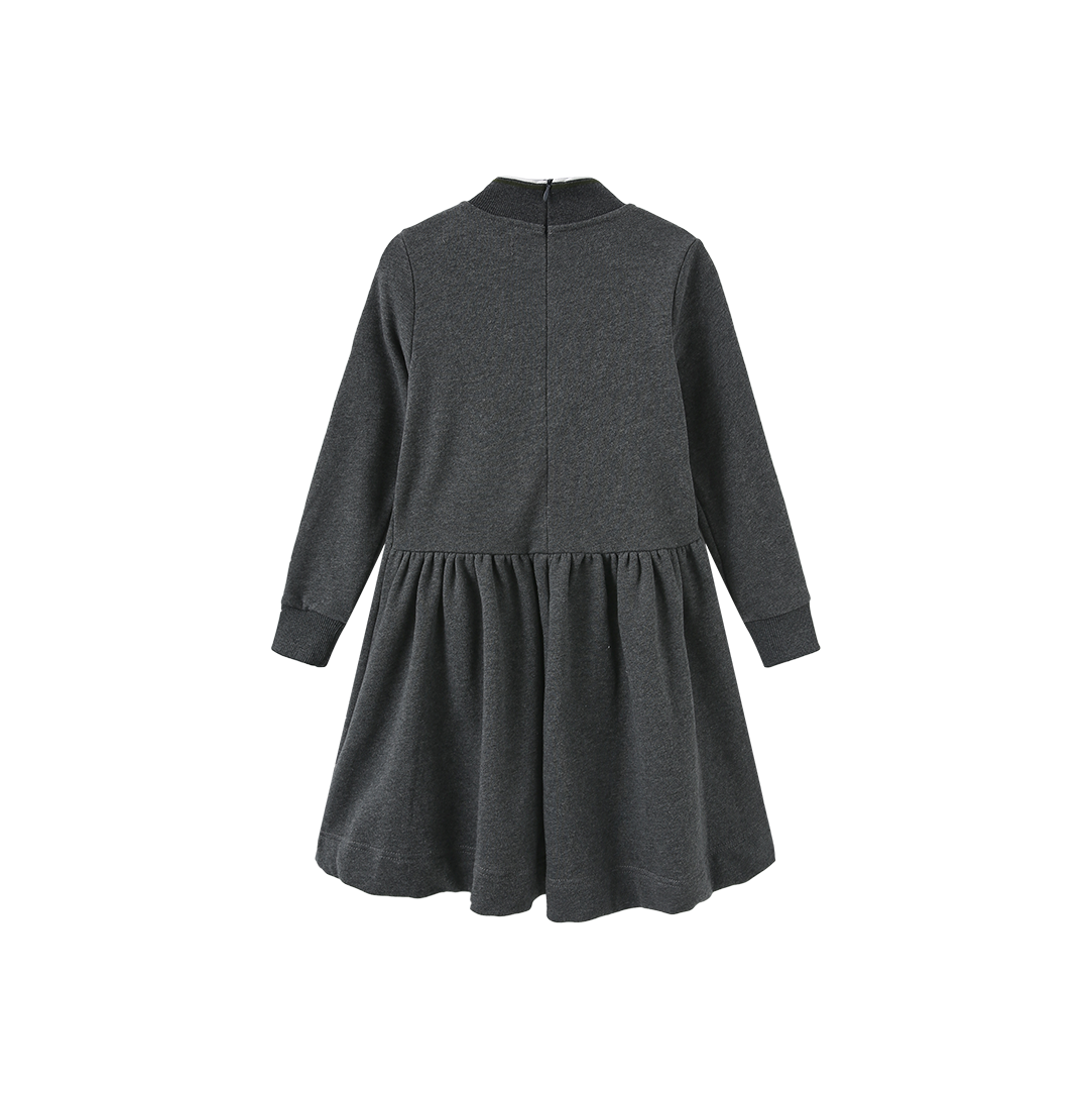 PHIL AND PHOEBE GREY CREST SWEATSHIRT DRESS