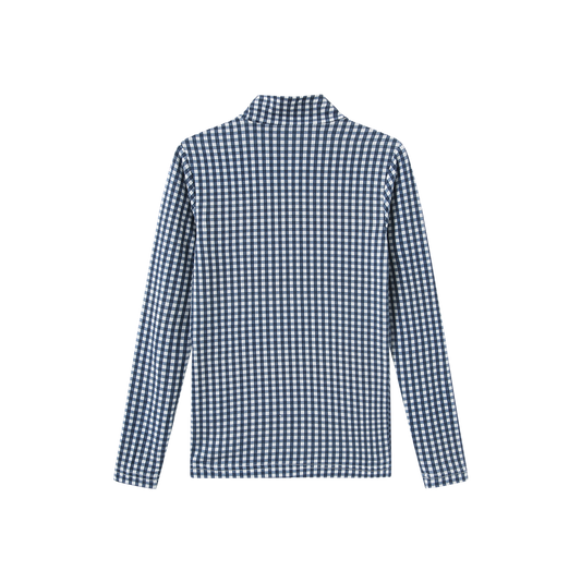 CREATIVE GENIUS PLAID CHECKED TURTELENCK