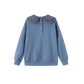 HELLO YELLOW BLUE OVERSIZED PETER PAN COLLAR SWEATSHIRT