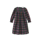 ONE CHILD RED PLAID SMOCK RUFFLE COLLAR DRESS