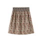 ONE CHILD OLIVE/RUST FLORAL PRINT SMOCK SKIRT