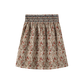 ONE CHILD OLIVE/RUST FLORAL PRINT SMOCK SKIRT