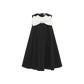 LILOU BLACK SCUBA OVERSIZE BOW JUMPER