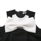 LILOU BLACK SCUBA OVERSIZE BOW JUMPER