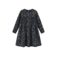 PHIL AND PHOEBE NAVY FLORAL POPLIN SMOCKED DRESS