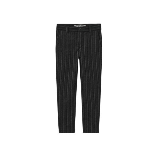 HARPER JAMES GREY PIN STRIPE WOOL PANTS