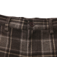 HARPER JAMES BROWN PLAID WOOL PANTS