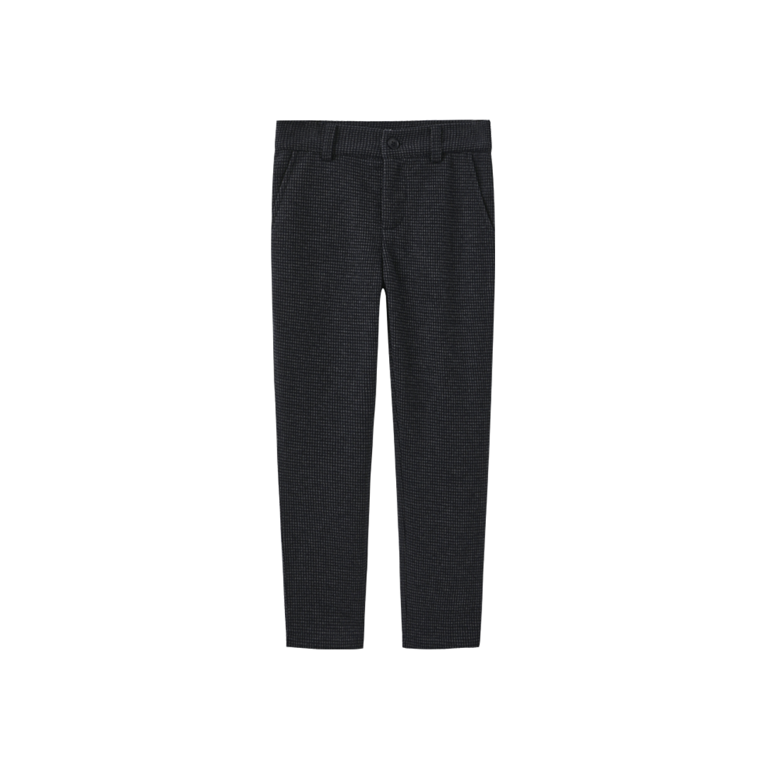 HARPER JAMES NAVY TEXTURE WOOL PANTS
