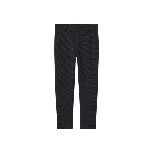 HARPER JAMES NAVY TEXTURE WOOL PANTS
