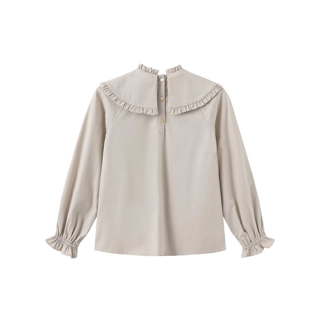 MALLORY AND MERLOT CREAM OVERSIZE COLLAR BLOUSE