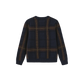 ONE CHILD NAVY PLAID KNIT SWEATER