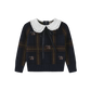 ONE CHILD NAVY PLAID EMBROIDERED SET