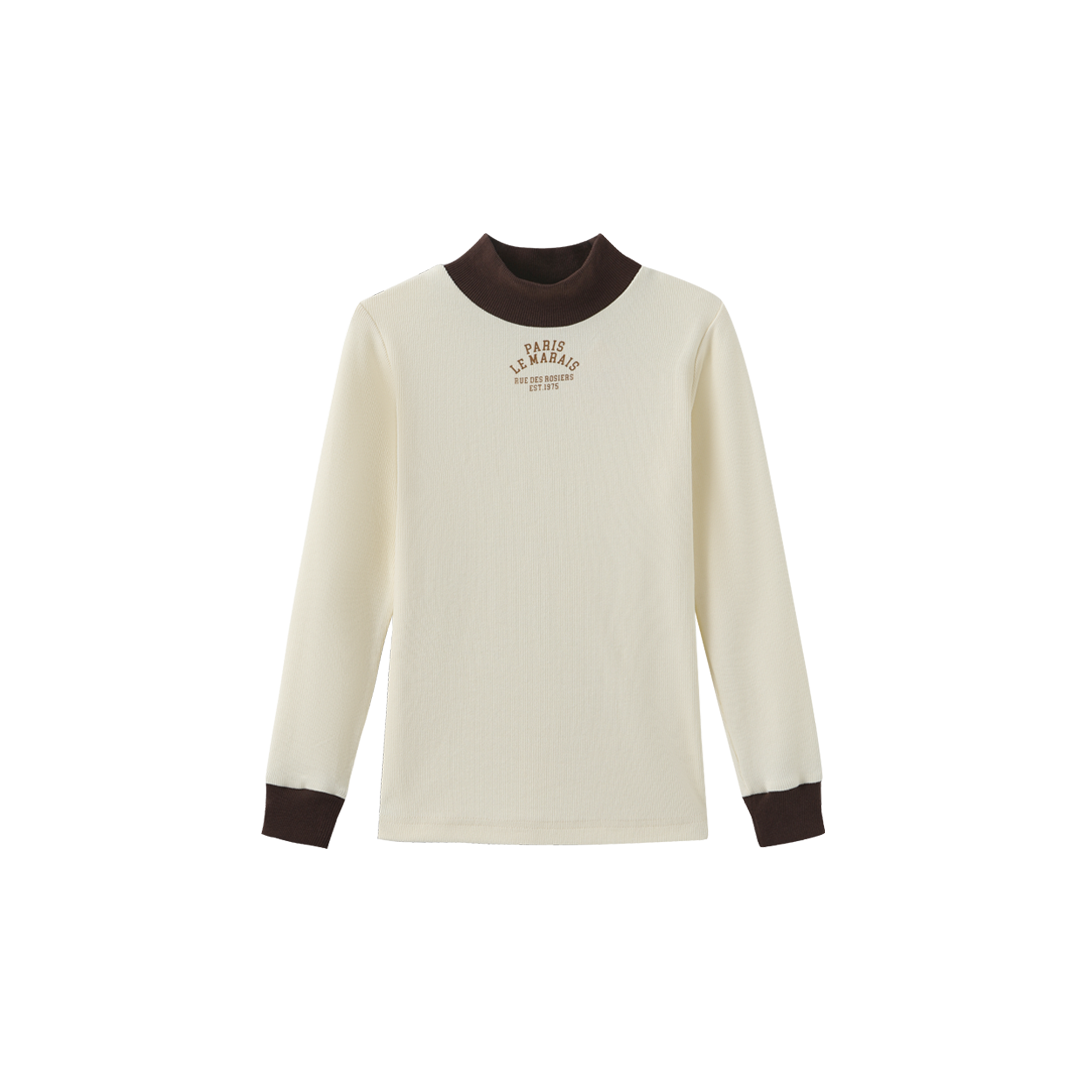 PHIL AND PHOEBE IVORY RIBBED TURTLENECK