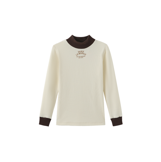 PHIL AND PHOEBE IVORY RIBBED TURTLENECK