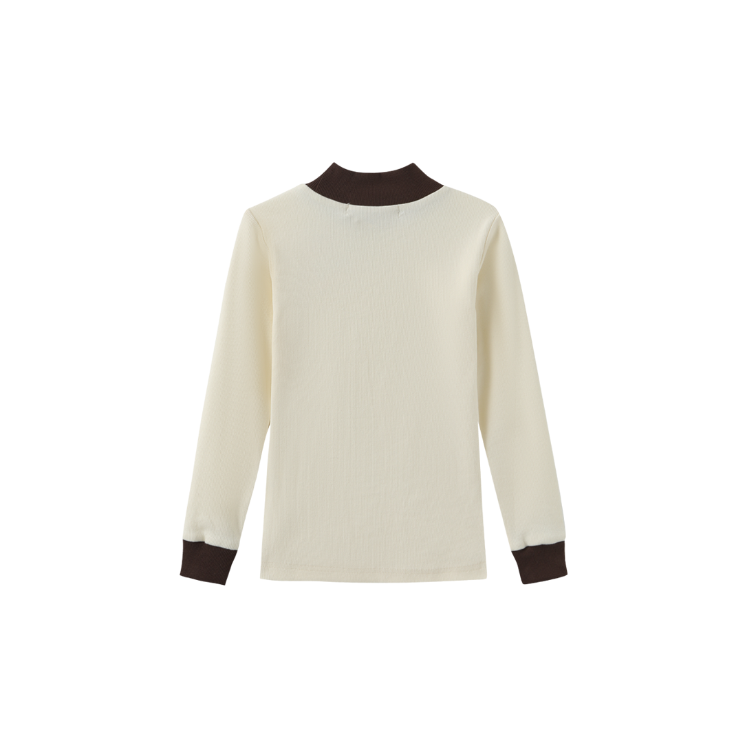 PHIL AND PHOEBE IVORY RIBBED TURTLENECK