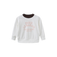 PHIL AND PHOEBE WHITE/PINK WORDED SWEATSHIRT SET